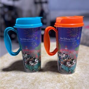 Set of 2️⃣ Walt Disney World Resort Mugs in teal and orange